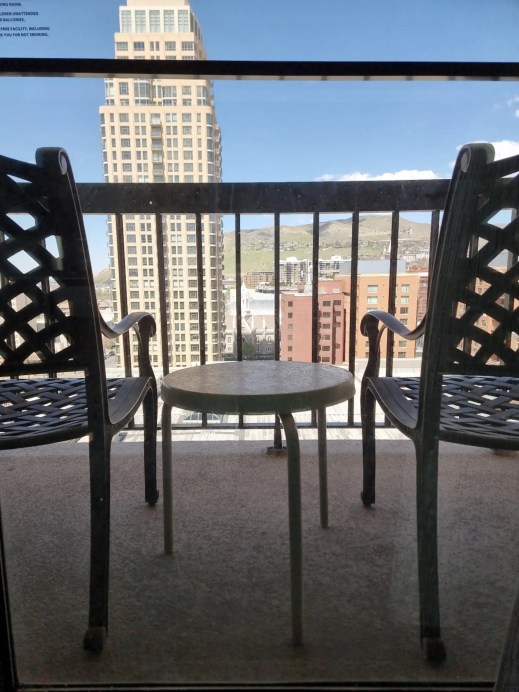 must see Salt Lake City- Balcony at hotel